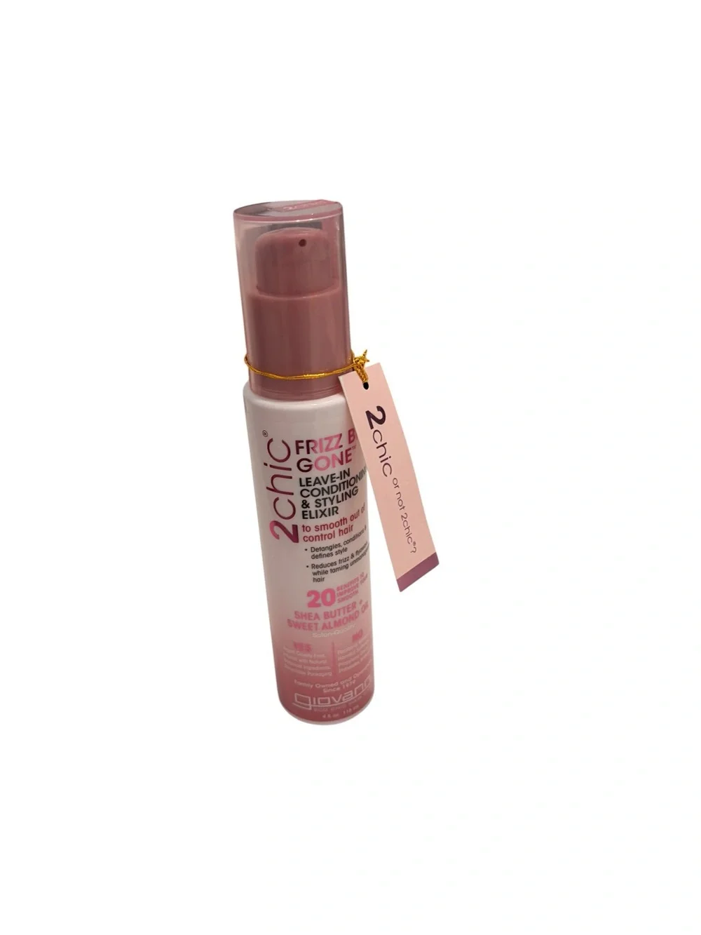 NWT- 2 Chic Frizz Be Gone Leave-In Conditioning Elixir - Pink